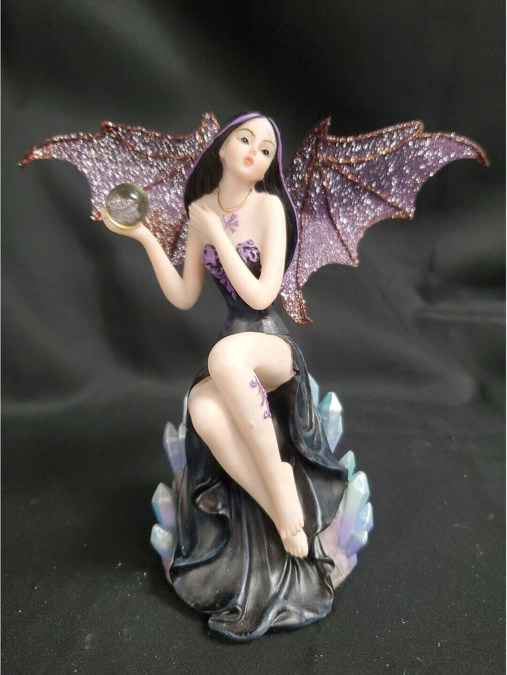 Comfy Hour Fairyland Collection 6” Dark Fairy Witch Spirit Forest W/ Magic Ball